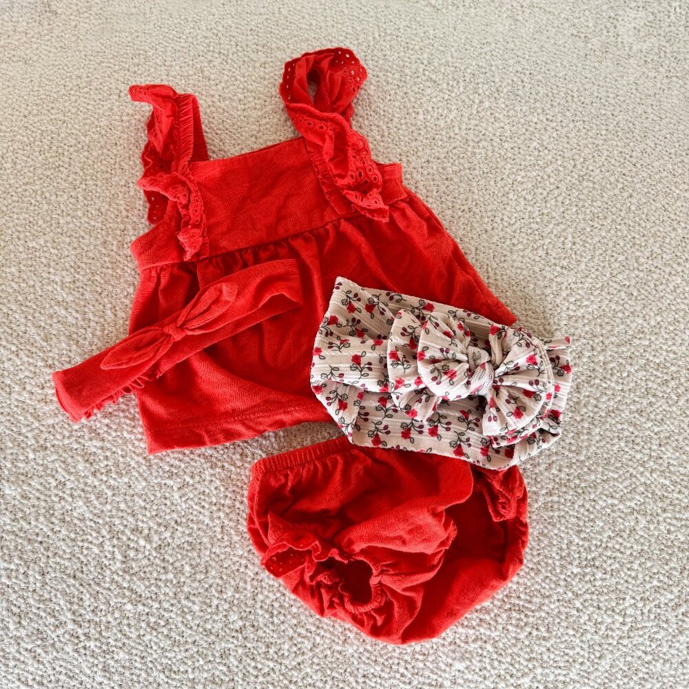 Carter's Baby Girls 5-pc. Short Set w/ Matching Bow Headbands